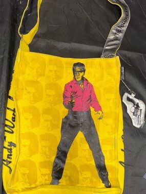 Andy Warhol by LOOP Yellow Pop Art Canvas Messenger Bag